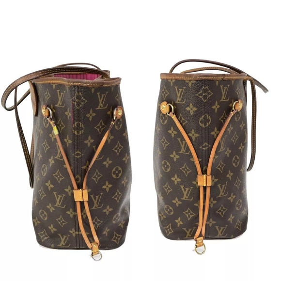 LOUIS VUITTON Neverfull MM Shoulder Tote Bag Monogram Leather authentic - Picture 8 of 16